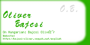 oliver bajcsi business card